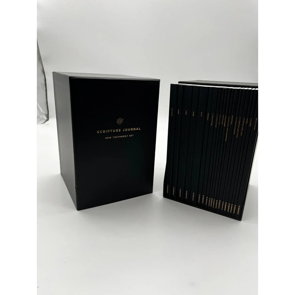 Crossway ESV Scripture Journal New Testament Set Black Gold 19 Books Bible Study